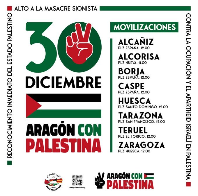 Movilizaciones ‘Aragón con Palestina’