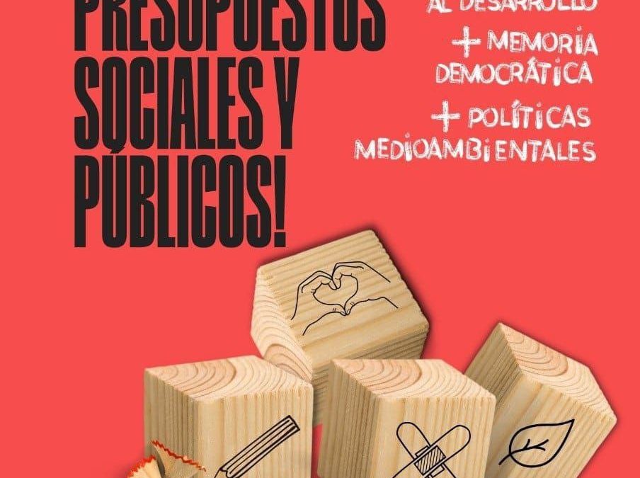 Concentración ¡Por unos presupuestos sociales y públicos!