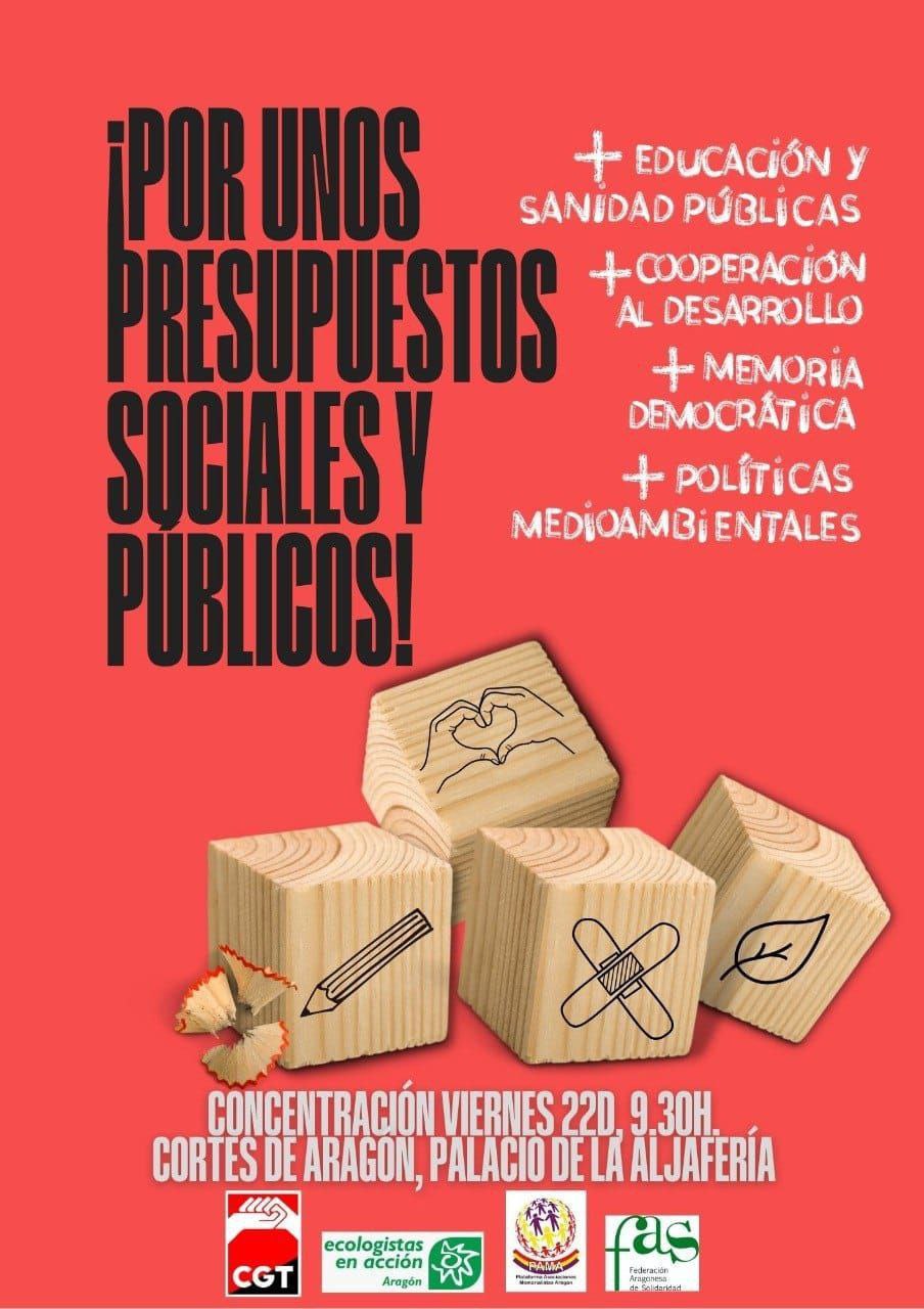 Concentración ¡Por unos presupuestos sociales y públicos!