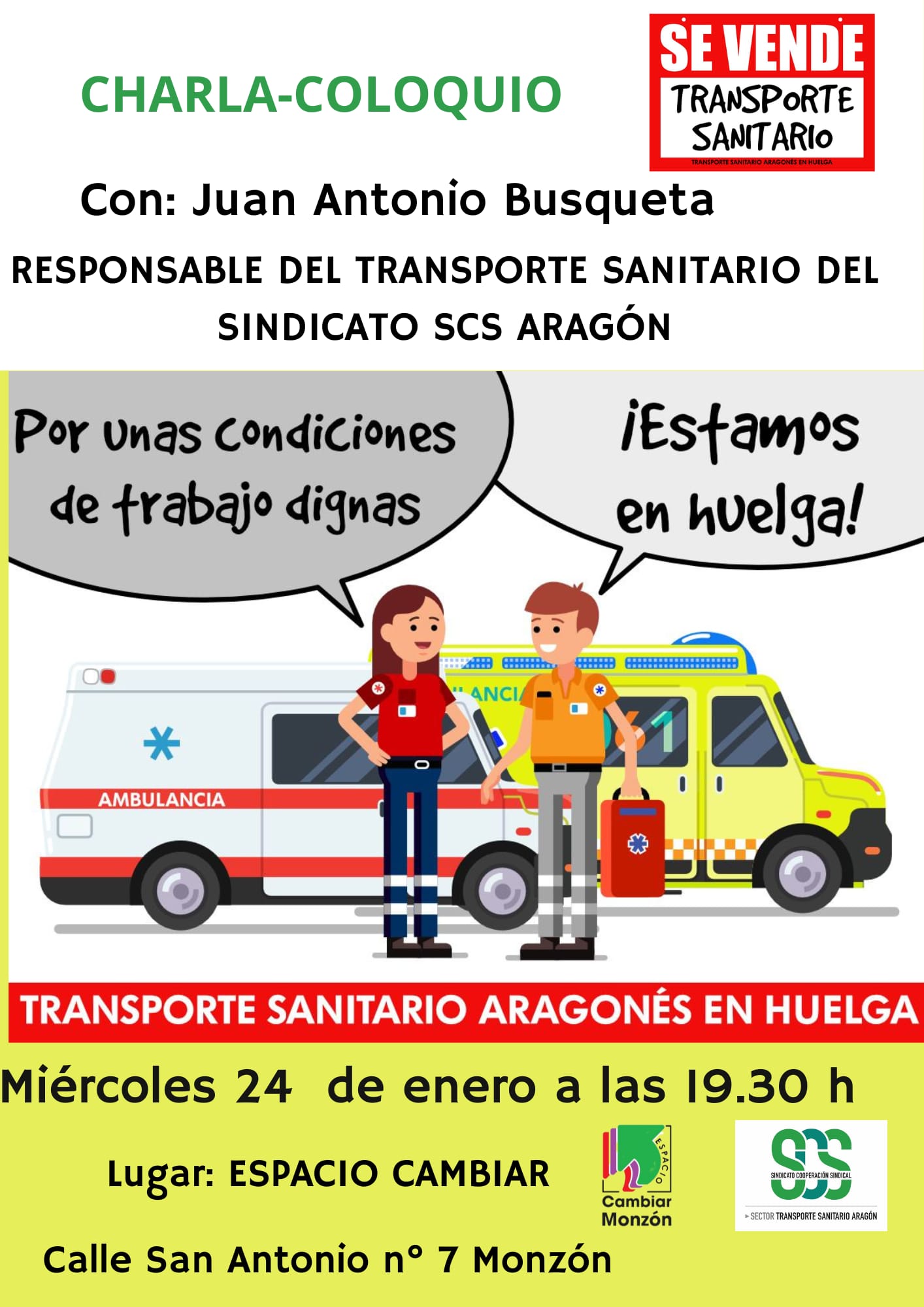 Charla-coloquio "Transporte sanitario urgente"