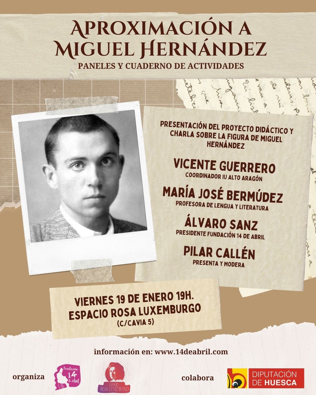 Presentación proyecto didáctico y charla sobre Miguel Hernández