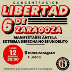 Concentración «Libertad para los 6 de Zaragoza»