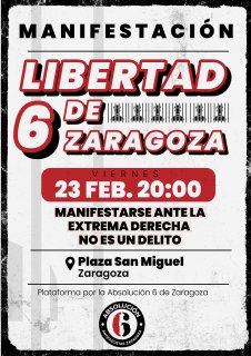 Manifestación 'Libertad 6 de Zaragoza"