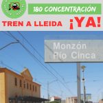 Concentración 'Tren a Lleida, Ya!'