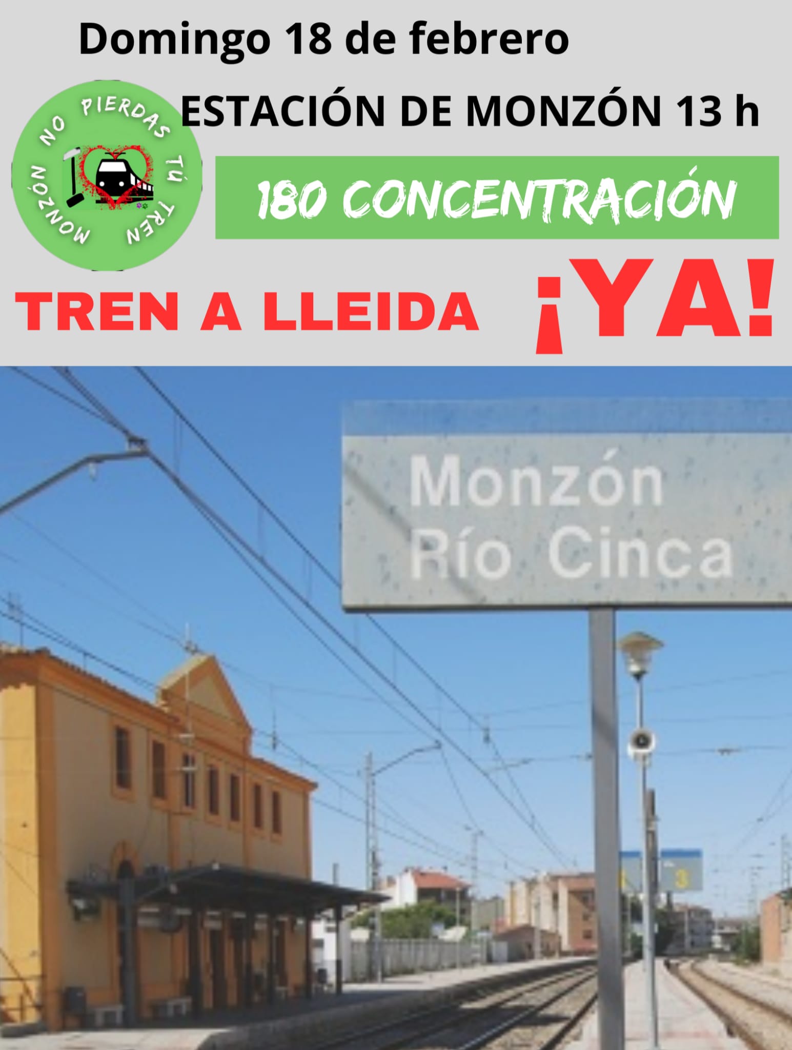 Concentración 'Tren a Lleida, Ya!'