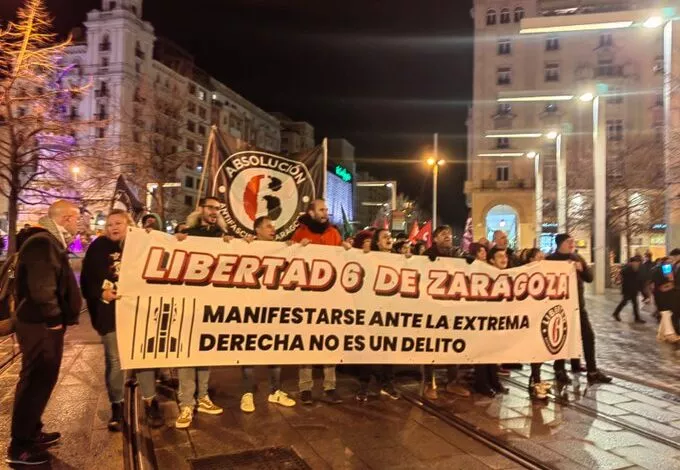 Izquierda Unida valora el indulto a dos de los ‘6 de Zaragoza’ como una victoria de la movilización social y exige la libertad para el resto