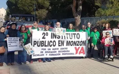 Cambiar Monzón exige celeridad a la DGA en el anteproyecto de un segundo instituto publico en Monzón