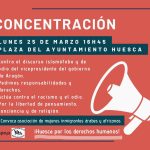Concentración contra el discurso islamófobo en Huesca
