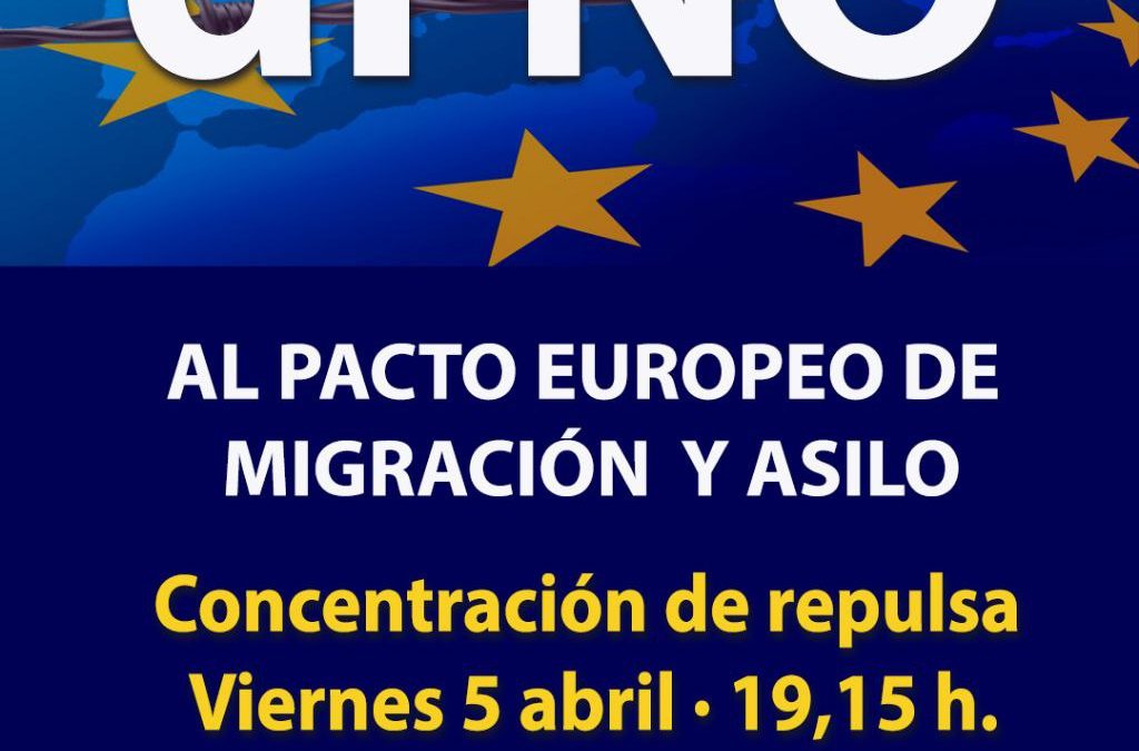 Concentración di no al pacto europeo de asilo
