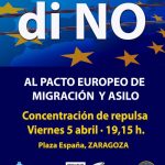 Concentración di no al pacto europeo de asilo