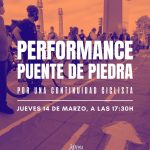 Performance en el Puente de Piedra