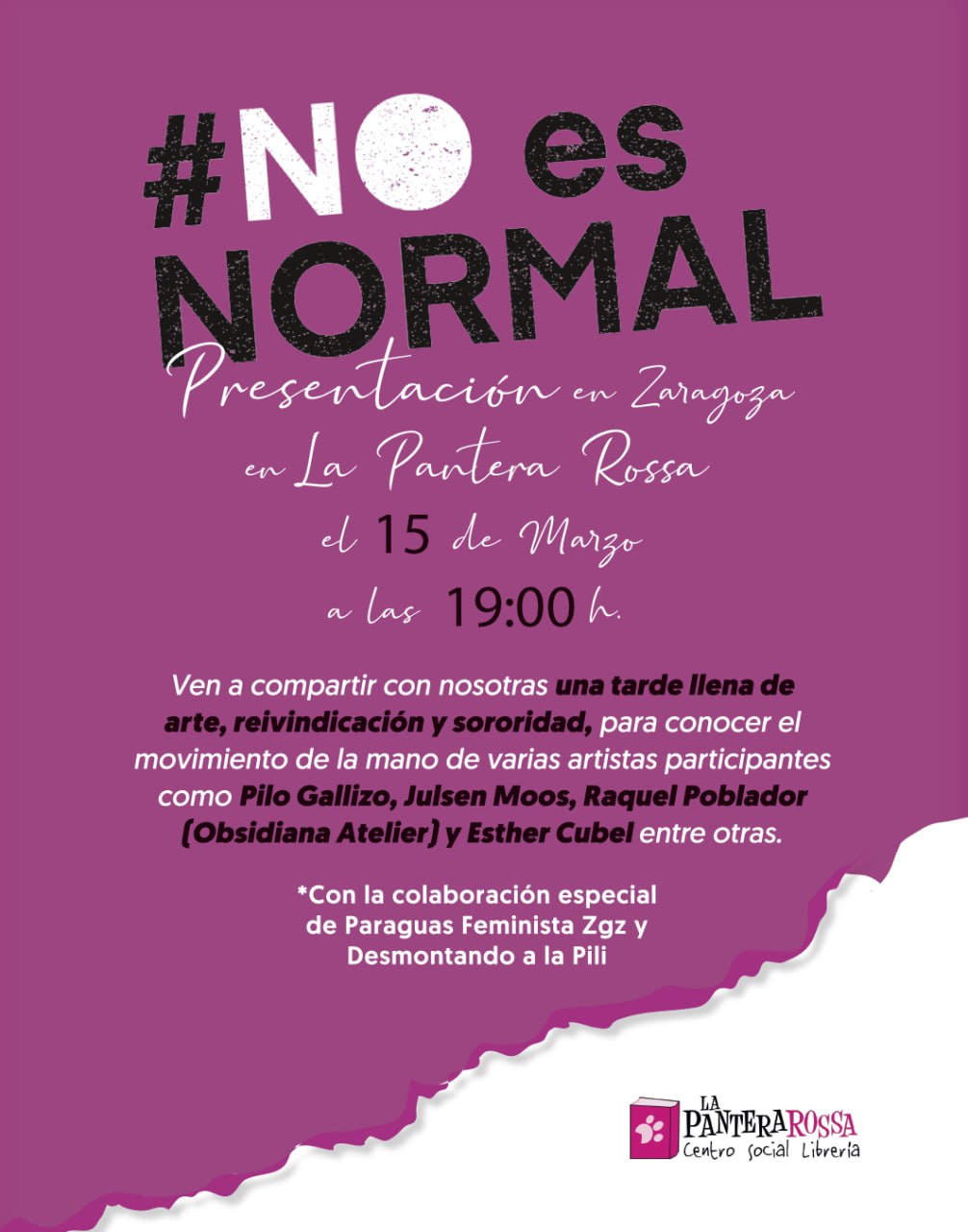 Presentación del movimiento #NoEsNormal