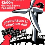 Manifestación: Renovables sí pero no así