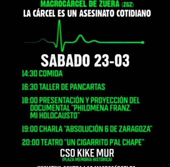 La cárcel es un asesinato cotidiano – macrocárcel de Zuera