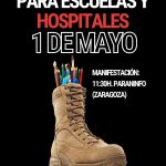 Manifestación Gastos militares para escuelas y hospitales