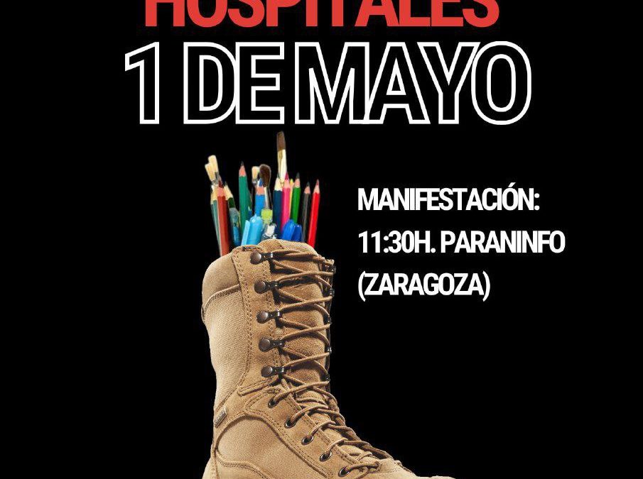 Manifestación Gastos militares para escuelas y hospitales