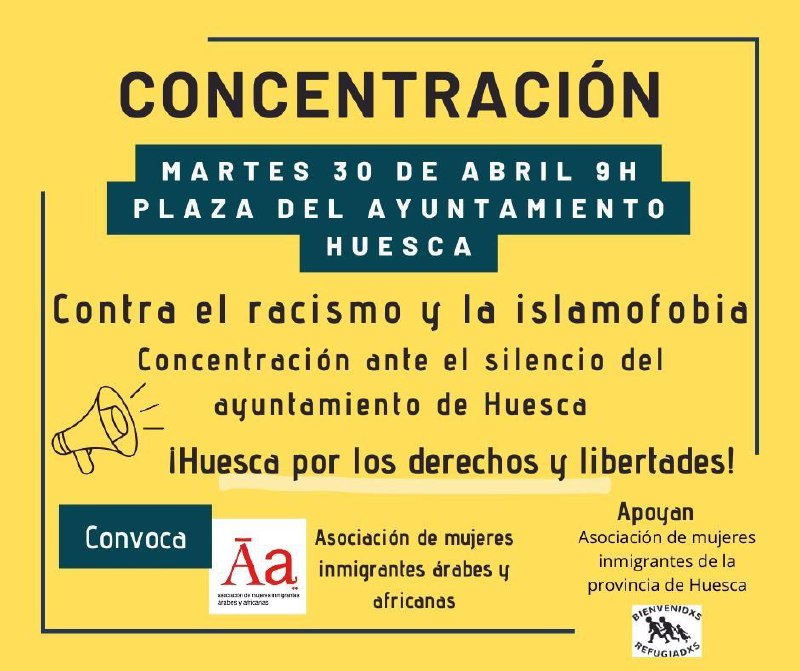 Concentración contra el racismo y la islamofobia, Huesca