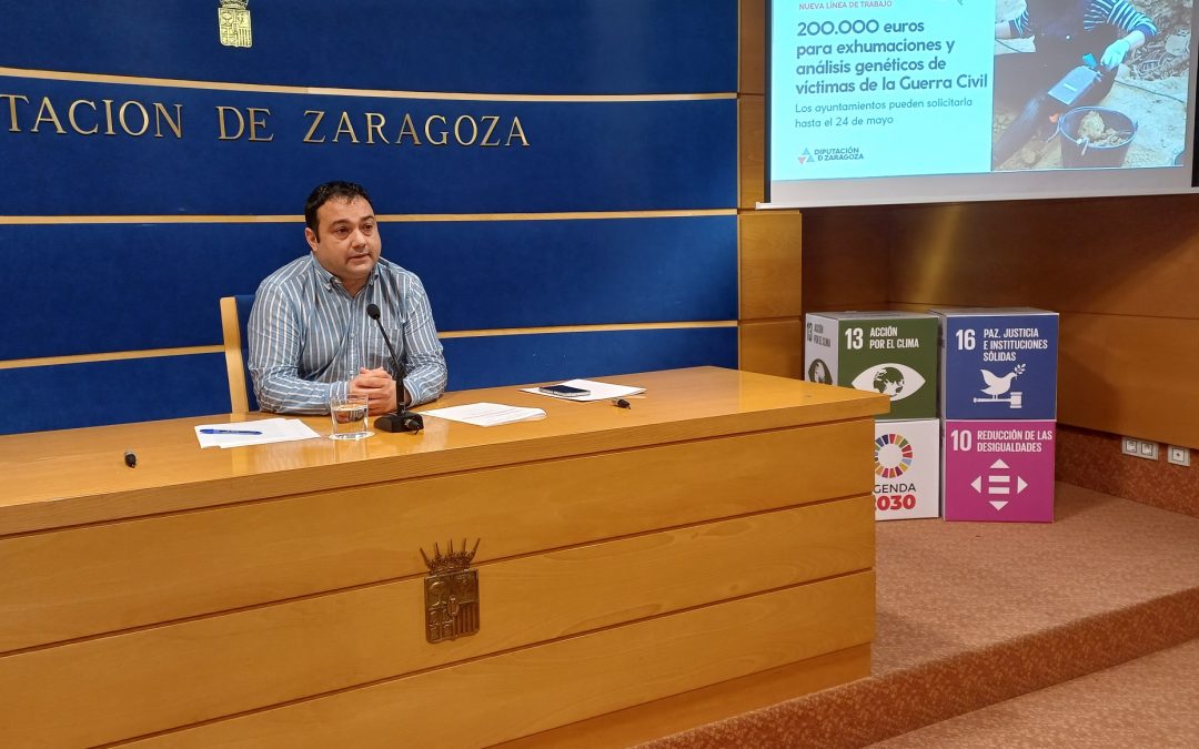 La Diputación de Zaragoza llevará a cabo, desde el área de Memoria Democrática, exhumaciones y análisis genéticos de víctimas de la Guerra Civil