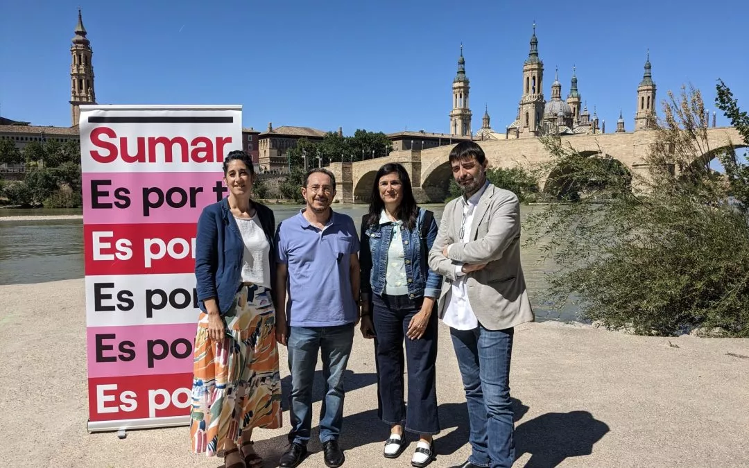 Elecciones Europeas | Sumar Aragón se compromete a defender en Europa la gestión eficiente del agua frente a los intentos de la derecha de resucitar el trasvase del Ebro