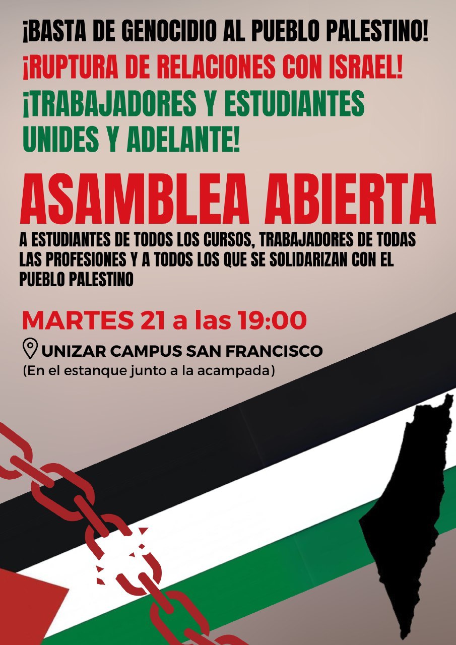Asamblea abierta de la Acampada Palestina