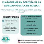 Concentración por la #SaludPública, Huesca