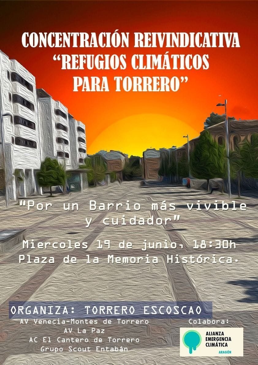 Concentración: refugios climáticos para Torrero
