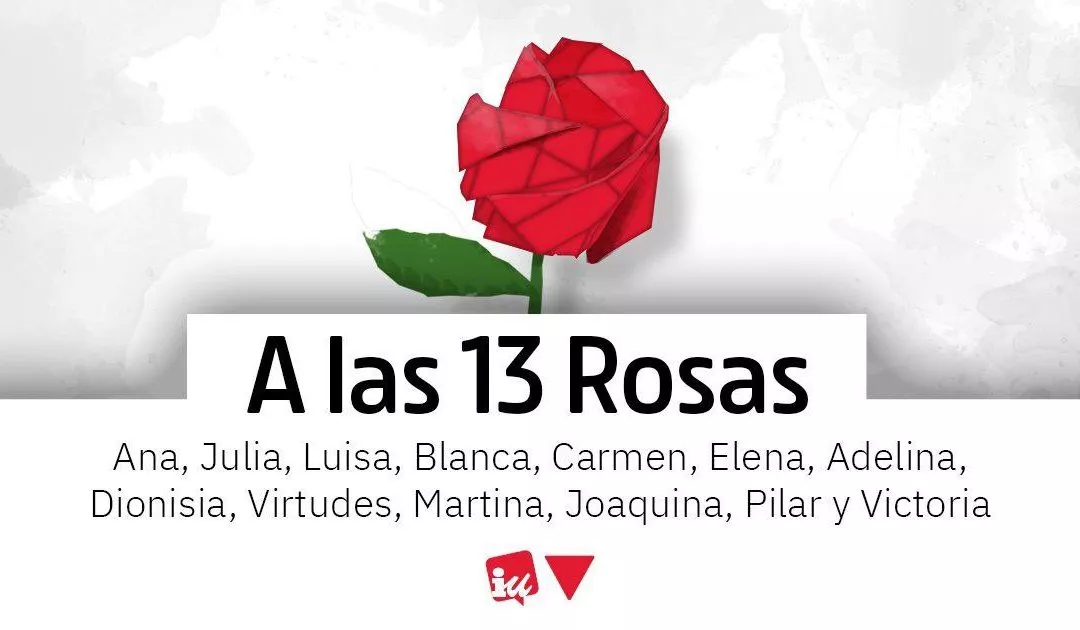 Izquierda Unida rinde homenaje a las 13 rosas y 43 claveles que el franquismo asesinó el 5 de Agosto de 1939