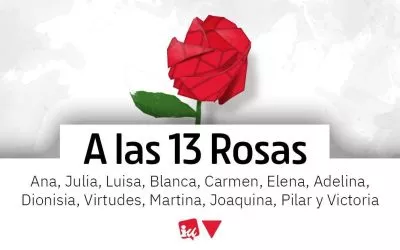 Izquierda Unida rinde homenaje a las 13 rosas y 43 claveles que el franquismo asesinó el 5 de Agosto de 1939