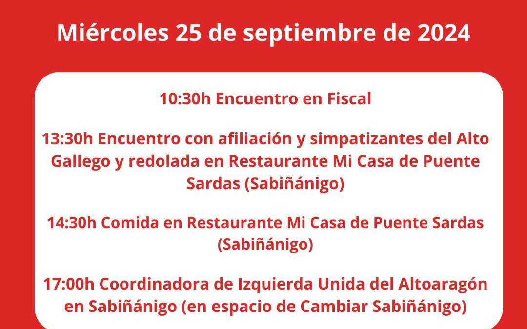 Actos de Izquierda Unida en el Altoaragón