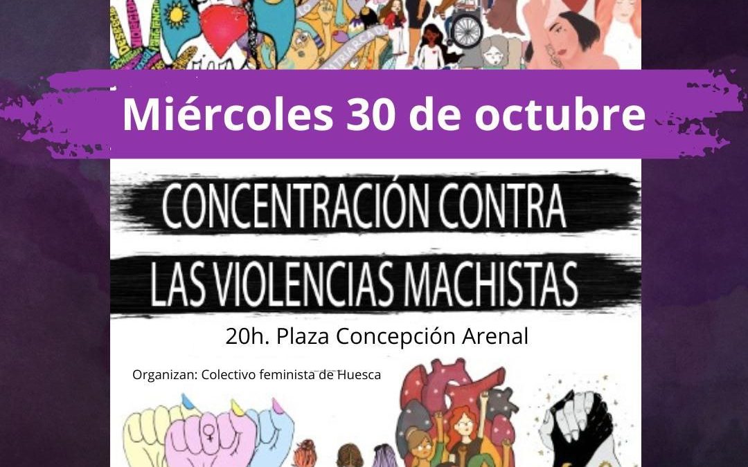 Concentración contra las violencias machistas, Huesca