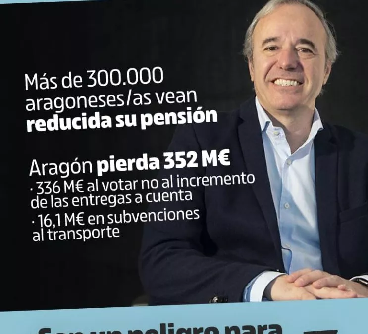 Denunciamos pérdidas millonarias por la irresponsabilidad de la derecha que ha votado en contra de que Aragón reciba 352 millones de euros