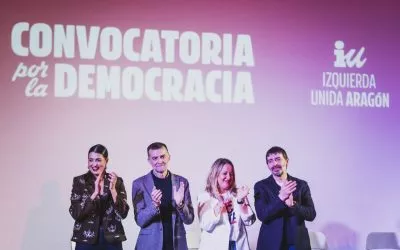 Maíllo hace un llamamiento a la ofensiva democrática que necesita España y, especialmente, donde gobierna la derecha, como es Aragón