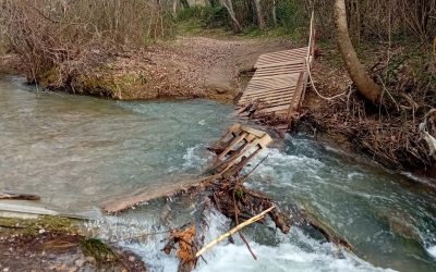 Cambiar Huesca – Izquierda Unida denuncia el estado de las pasarelas que dan acceso a la Fuente de Marcelo