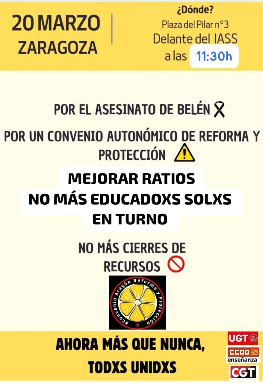 Concentración por los derechos laborales de las y los educadores