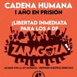Cadena humana por Los 6 de Zaragoza
