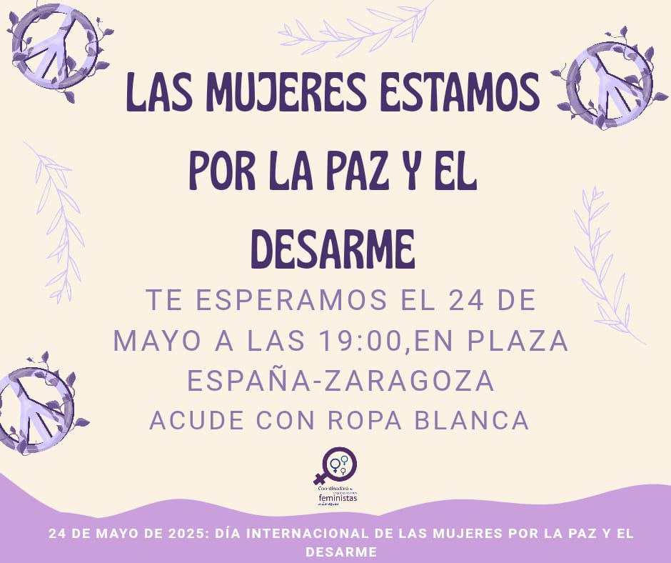 Día internacional de las mujeres por la paz y el desarme