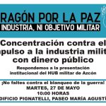 Concentración contra el impulso a la industria militar