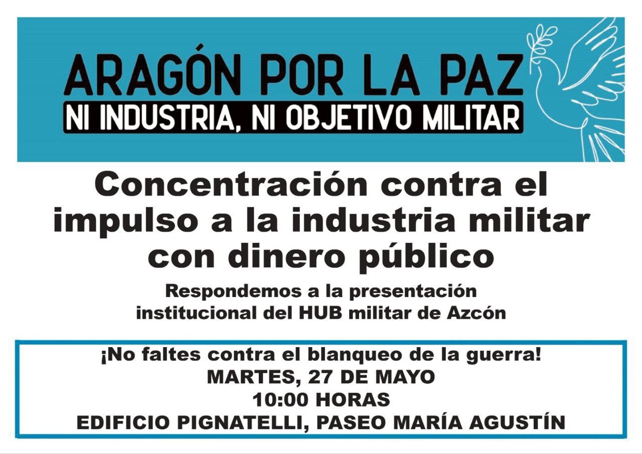Concentración contra el impulso a la industria militar