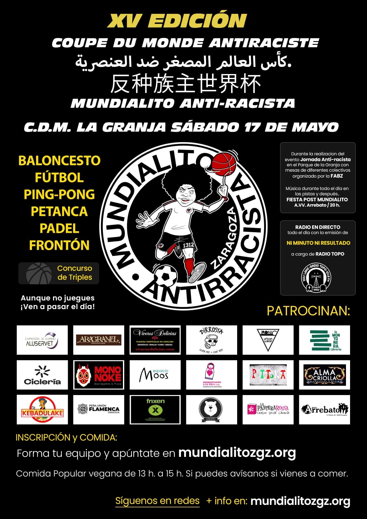 XV Edición del munidialito antirracsita de Zaragoza