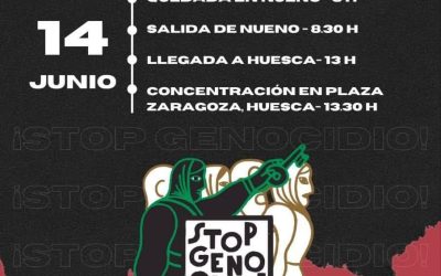 Llenar Canal Roya y las calles de Huesca: El Altoaragón se moviliza por la vida, el territorio y en apoyo a la Marcha Global a Gaza