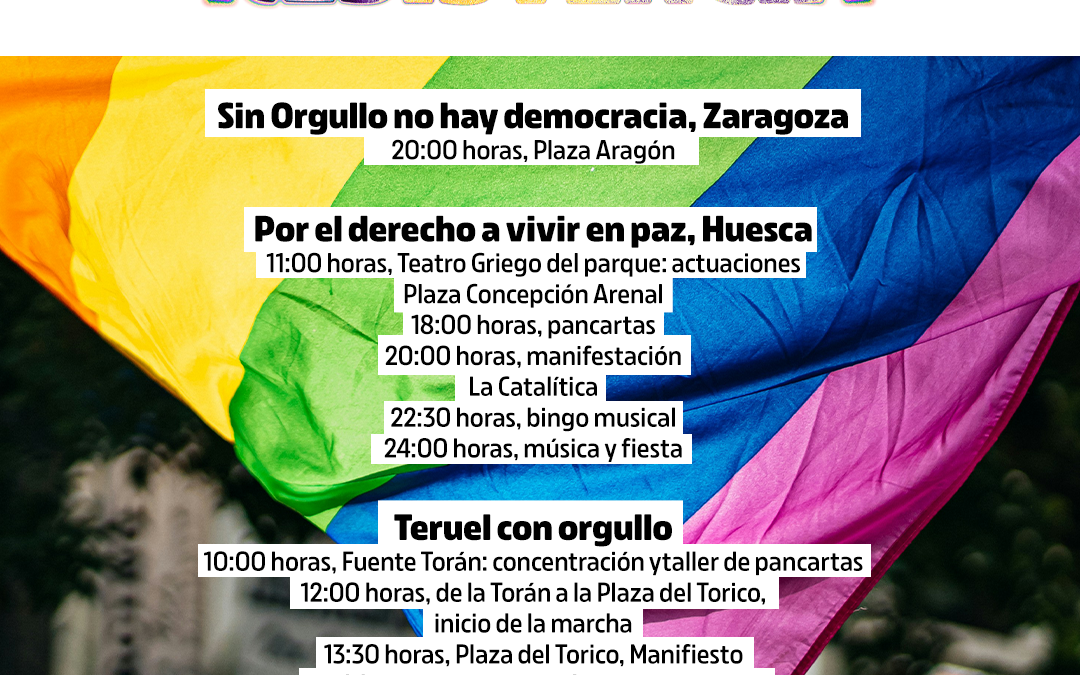 Izquierda Unida Aragón reivindica el Día del Orgullo LGTBIQA+ como una jornada de lucha, memoria y dignidad