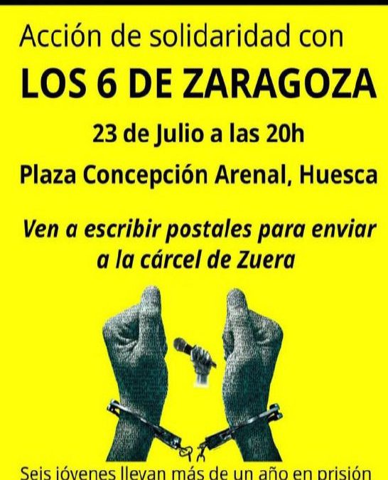 Acción de solidaridad con Los 6 de Zaragoza