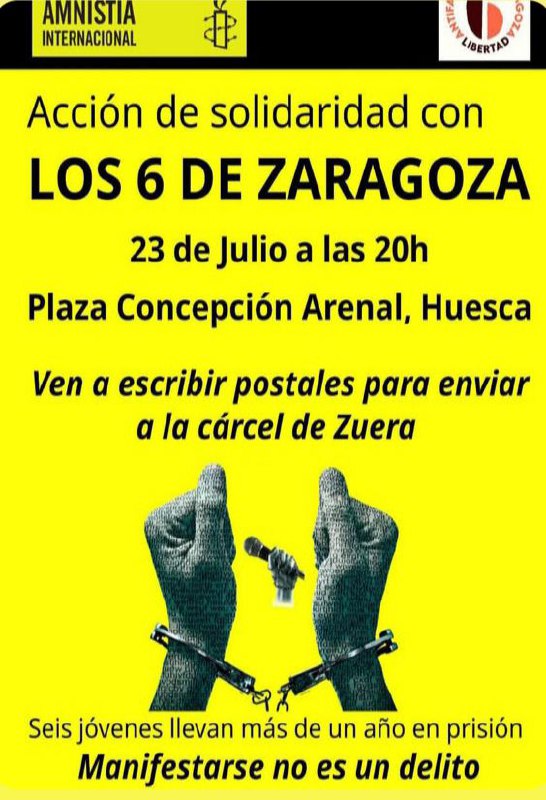 Acción de solidaridad con Los 6 de Zaragoza
