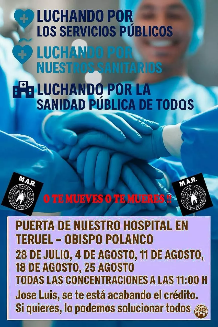 Concentración por la sanidad pública