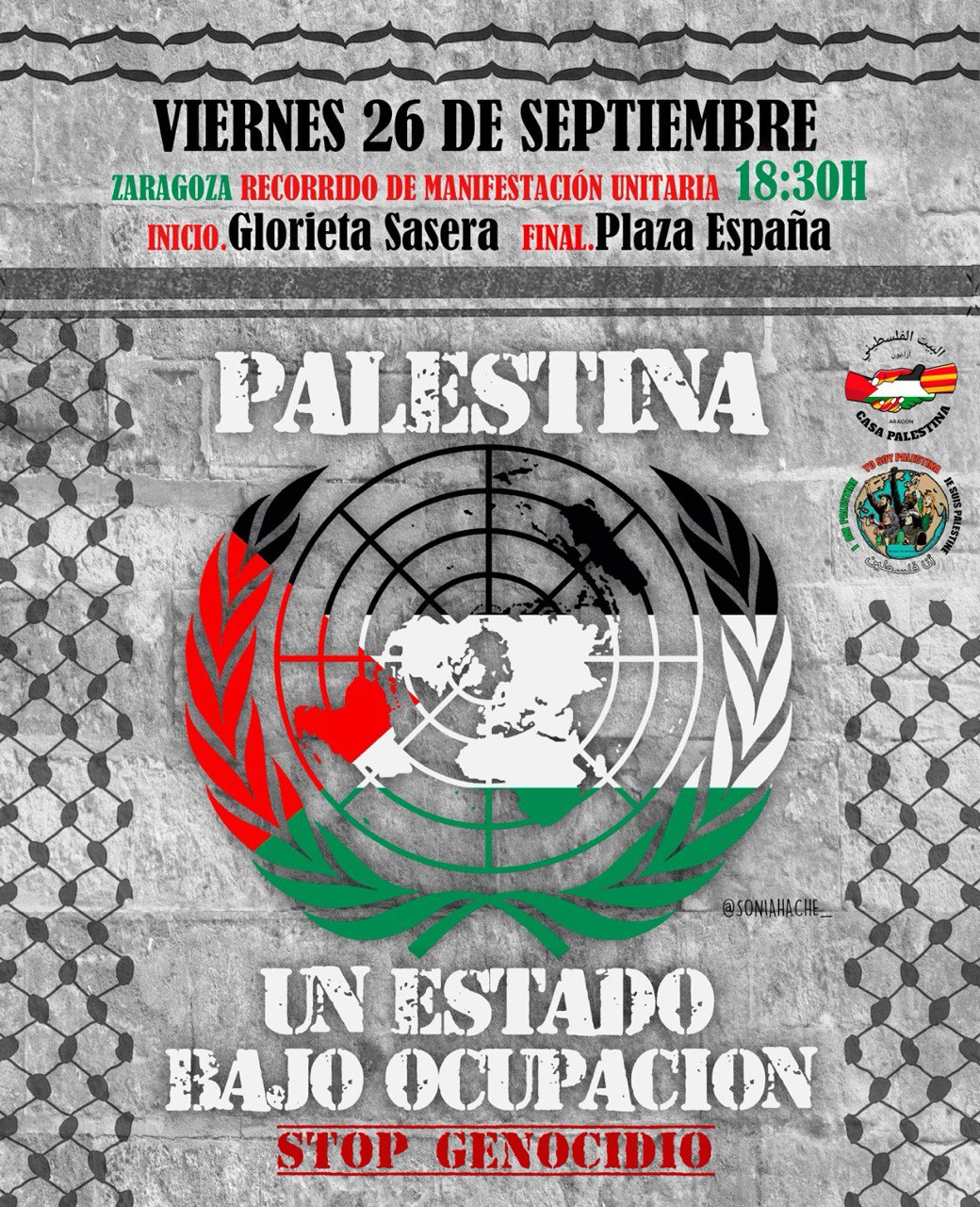Manifestación unitaria por Palestina
