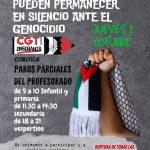 Paros parciales del profesorado por Palestina