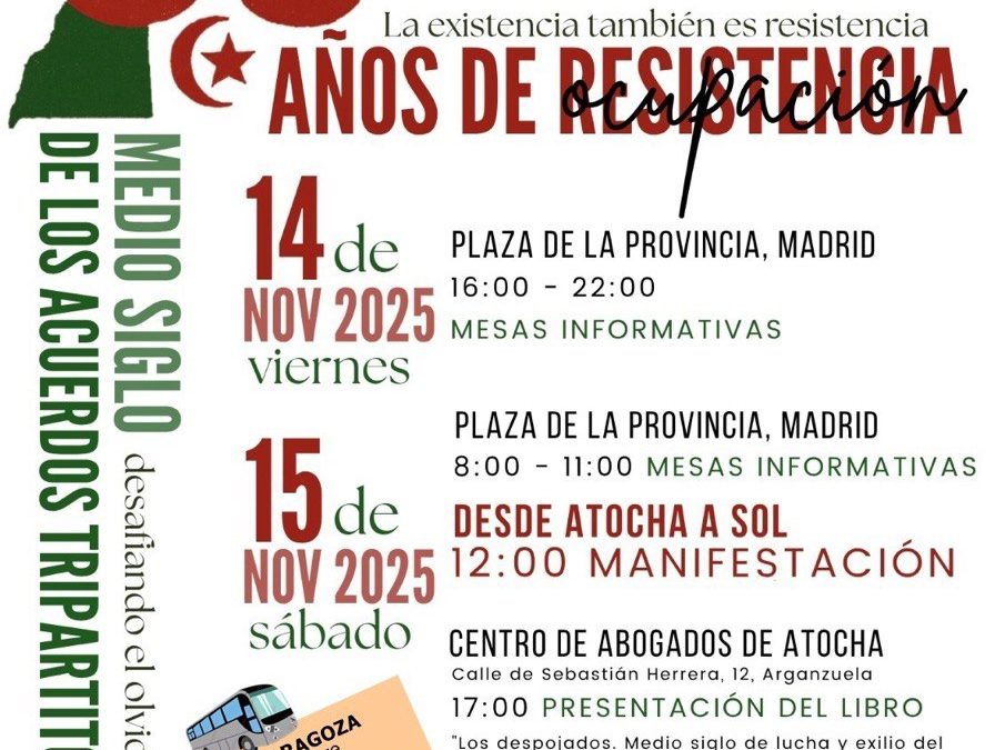 Manifestación: 50 años de ocupación del Sáhara Occidental