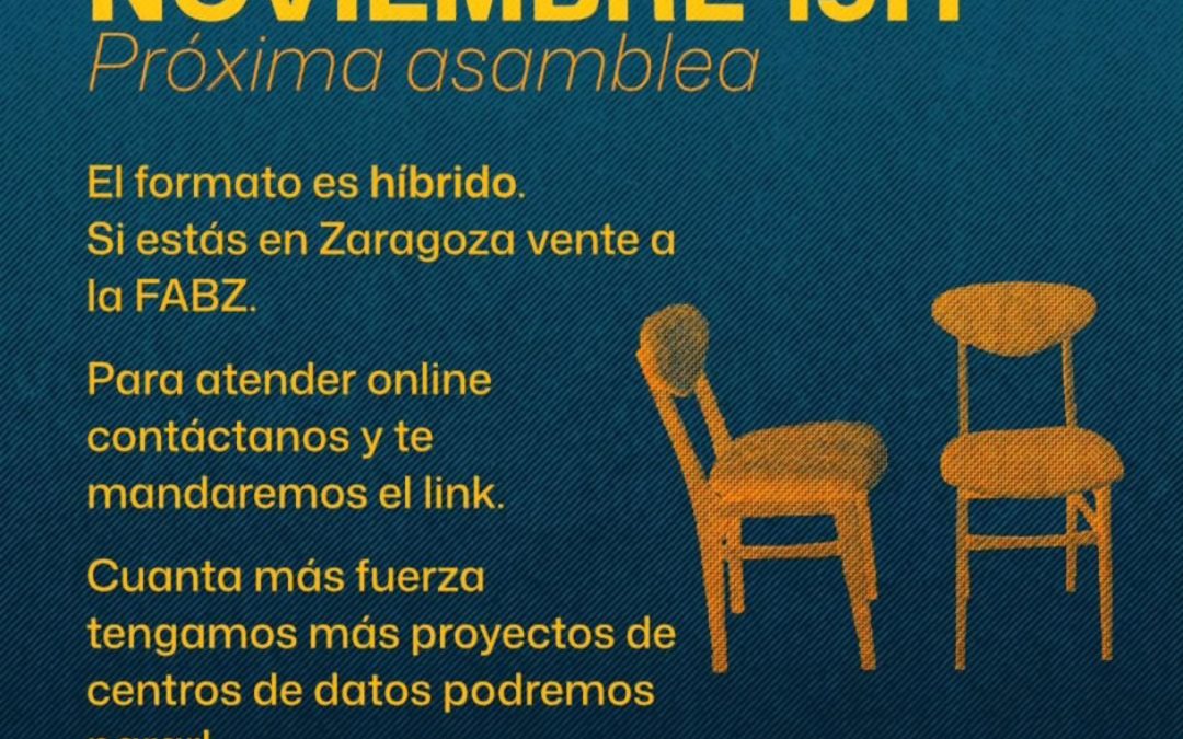 Asamblea de la plataforma “No es sequía, es saqueo”