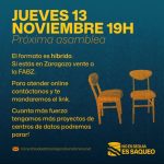 Asamblea de la plataforma “No es sequía, es saqueo”