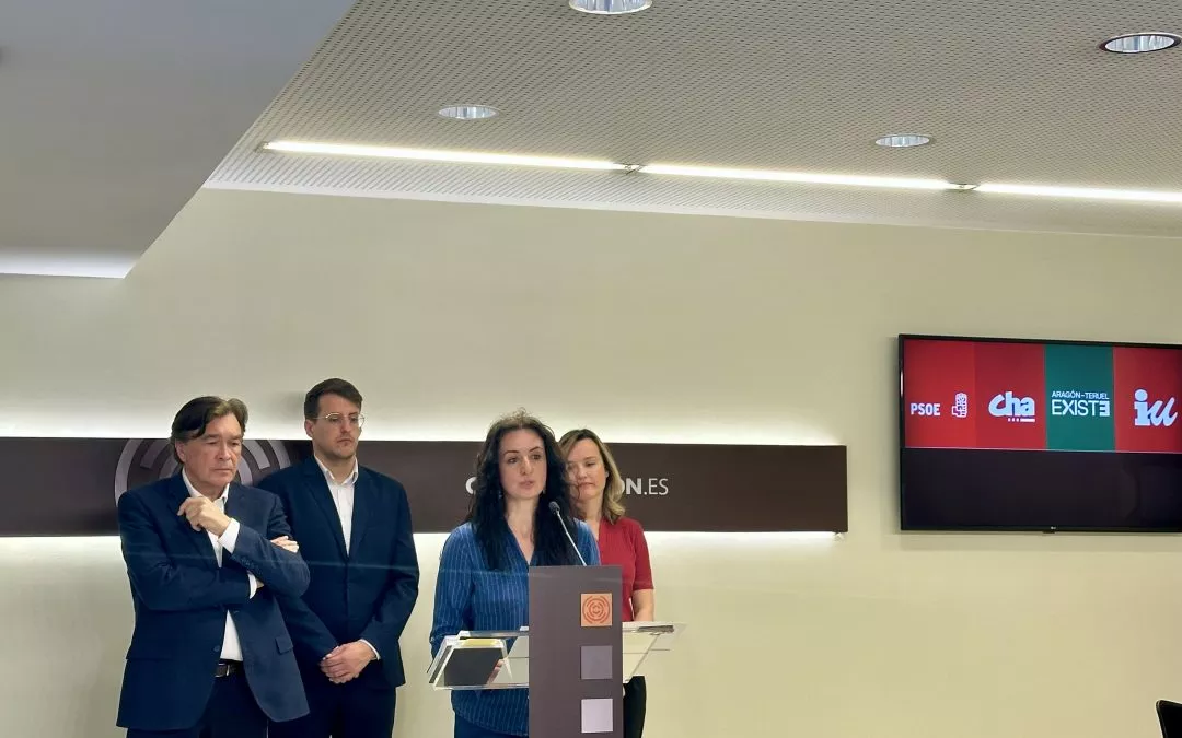 Izquierda Unida con PSOE, CHA y Aragón Existe reprochan la alianza PP-VOX para evitar que Azcón explique en las Cortes la privatización del Bachillerato
